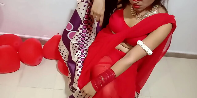 Watch Newly Married Indian Wife In Red Sari Celebrating Valentine With Her Desi Husband - Full Hindi Best Xxx 29:32 Indian Porno Movies Movie