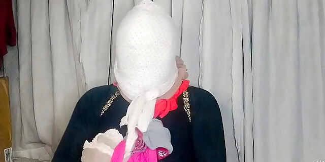 hijab,indian bondage,mummifitied,scarf,selfbondage