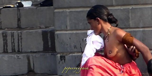 bathing,boobs,desi,indian,naked,outdoor,voyeur